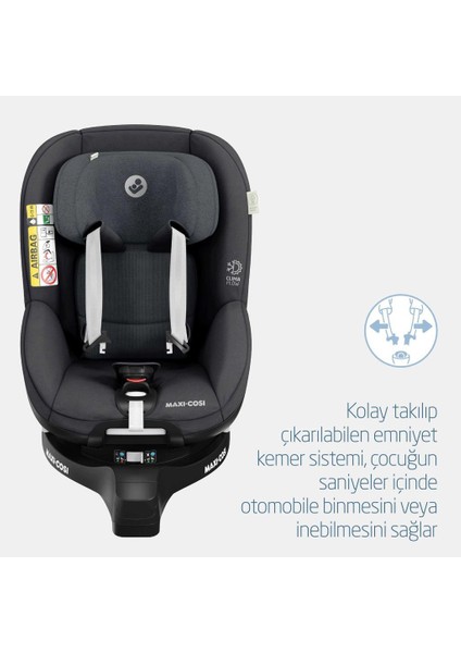 Mica Pro Eco I-Size ADAC'lı Isofix'li 360 Dönebilir Yatabilir 0-18 kg Bebek Oto Koltuğu Authentic Graphite