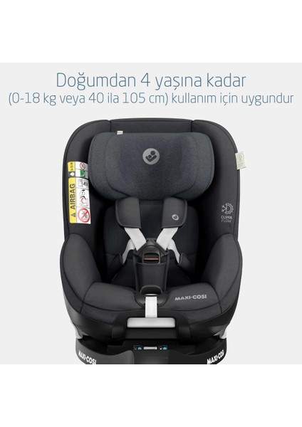 Mica Pro Eco I-Size ADAC'lı Isofix'li 360 Dönebilir Yatabilir 0-18 kg Bebek Oto Koltuğu Authentic Graphite