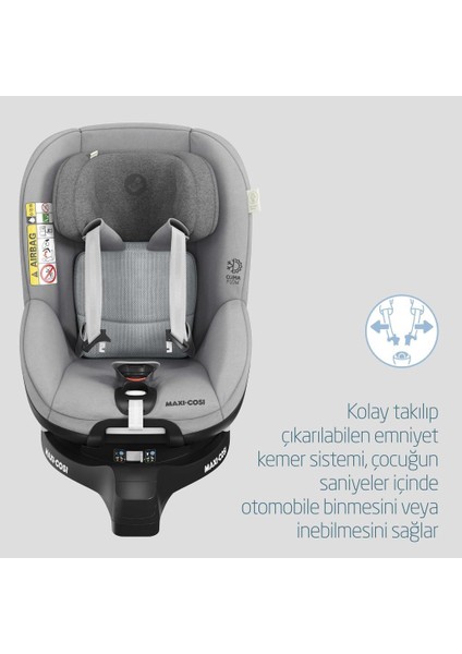 Maxi Cosi Mica Pro Eco I-Size İsofix'li 360 Dönebilir Yatabilir 0-18 Kg Bebek Oto Koltuğu Authentic Grey