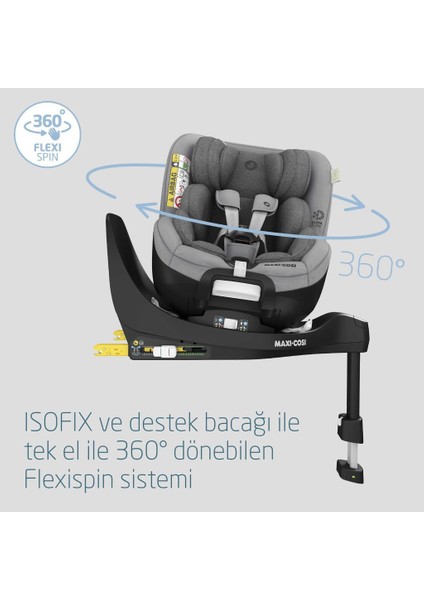 Maxi Cosi Mica Pro Eco I-Size İsofix'li 360 Dönebilir Yatabilir 0-18 Kg Bebek Oto Koltuğu Authentic Grey