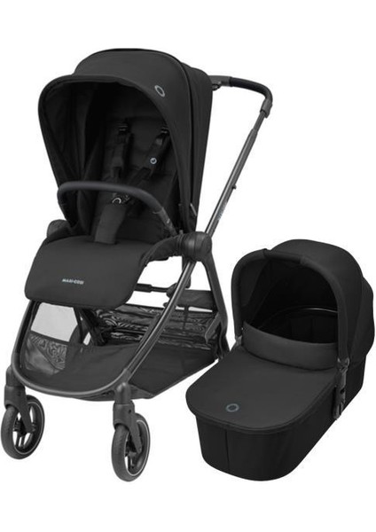 Maxi Cosi Street+ Ekstra Portbebeli Tek Elle Katlanabilen Bebek Arabası Essential Black