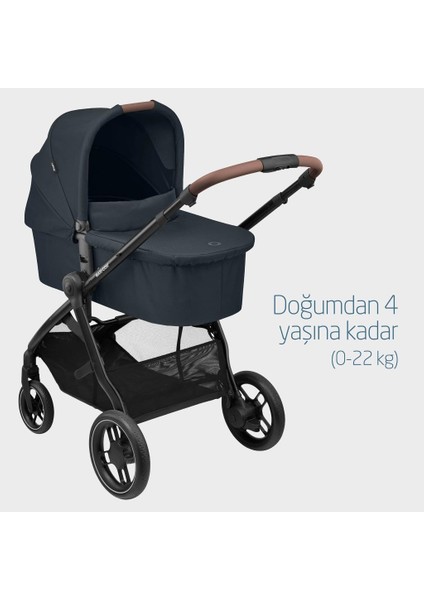 Maxi Cosi Street+ Ekstra Portbebeli Tek Elle Katlanabilen Bebek Arabası Essential Graphite