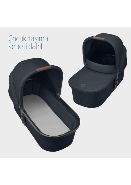 Maxi Cosi Street+ Ekstra Portbebeli Tek Elle Katlanabilen Bebek Arabası Essential Graphite