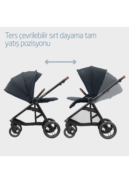 Maxi Cosi Street+ Ekstra Portbebeli Tek Elle Katlanabilen Bebek Arabası Essential Graphite