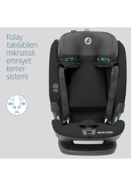 Titan Pro I-Size Adac'lı 9-36 kg Çocuk Oto Koltuğu Authentic Black