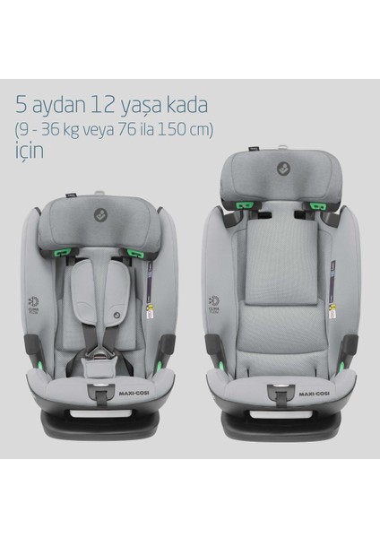 Titan Pro I-Size Adac'lı 9-36 kg Çocuk Oto Koltuğu Authentic Grey