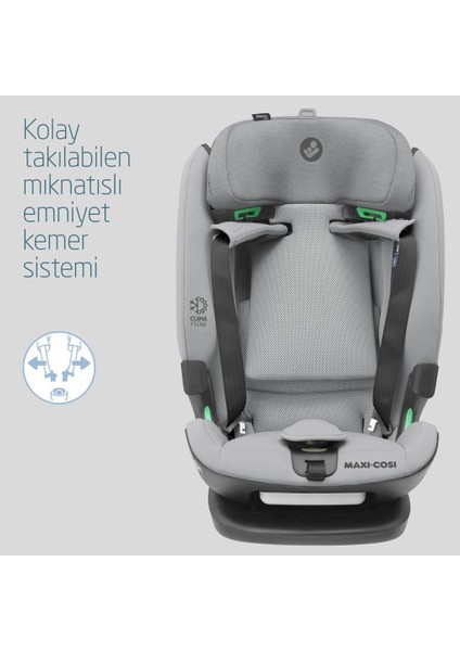 Titan Pro I-Size Adac'lı 9-36 kg Çocuk Oto Koltuğu Authentic Grey