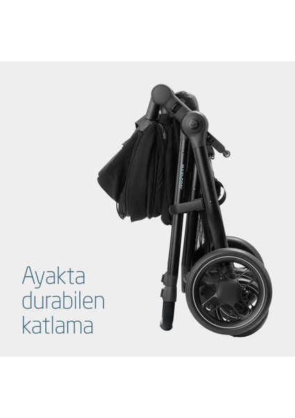 Zelia3 2in1 Portbebeye Dönüşebilen Bebek Arabası Essential Black