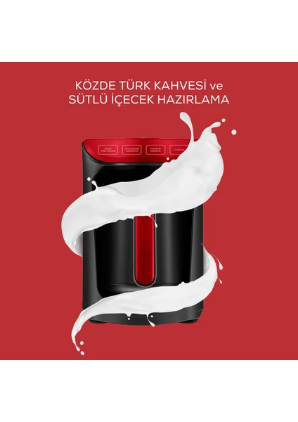 Hatır Köz Sütlü Türk Kahve Makinesi Imperial Red