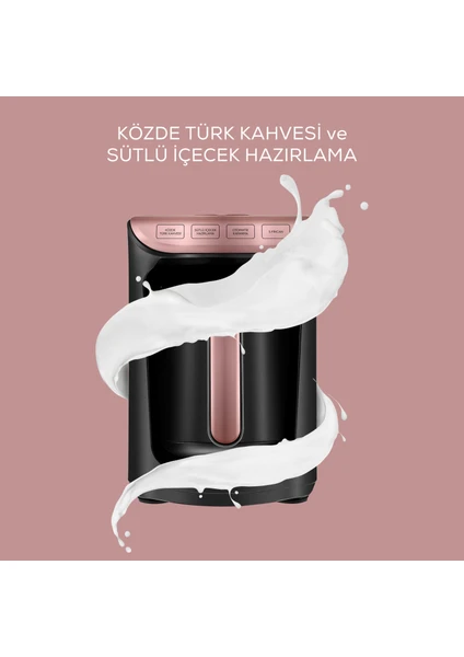 Hatır Köz Sütlü Türk Kahve Makinesi Rosegold