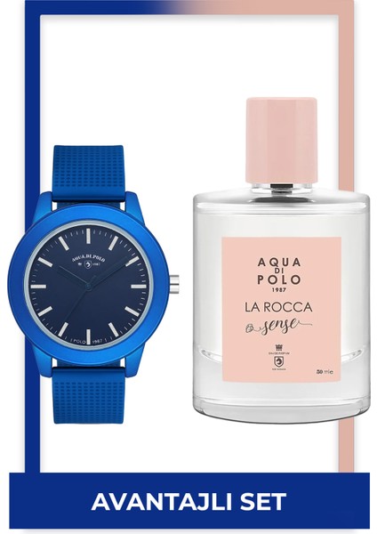 Aqua Di Polo 1987 La Rocca Sense Edp 50 ml & Saat Seti STWX000116