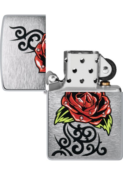 200 23FPF Rose Tattoo Design Çakmak fırsatları