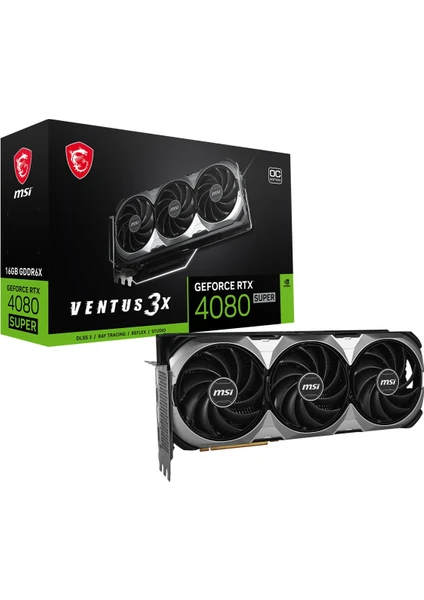 VGA GEFORCE RTX 4080 SUPER 16G VENTUS 3X OC RTX4080S 16GB GDDR6X 256B DX12 PCIE 4.0 X16 (3XDP 1XHDMI)