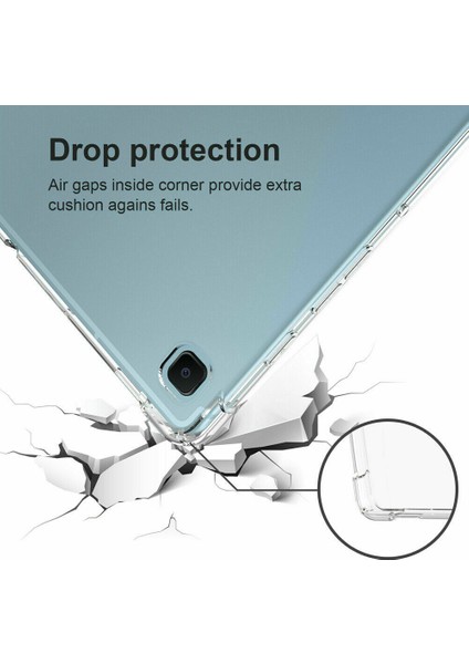 Samsung Galaxy Tab A9 X110 X115 8.7 Inç Uyumlu Şeffaf Kılıf Antişok Köşe Korumalı Tampon Darbeye Dayanıklı Transparan Anti Shock Silikon Kapak