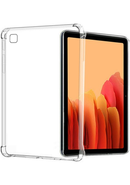 Samsung Galaxy Tab S9 Fe Plus X610 X616 12.4 Inç Uyumlu Şeffaf Kılıf Antişok Köşe Korumalı Tampon Darbeye Dayanıklı Transparan Anti Shock Silikon Kapak