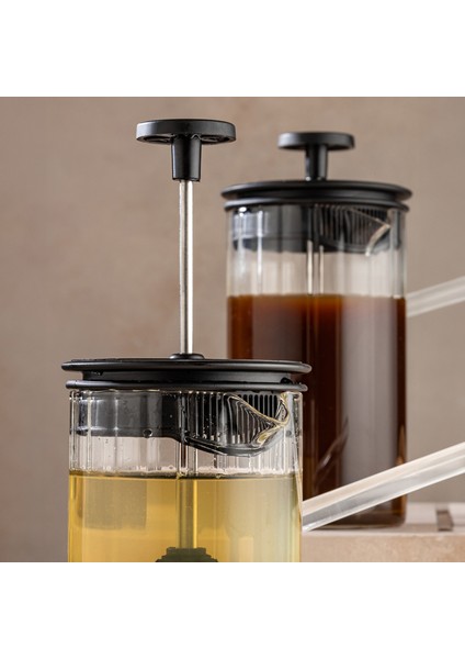 2'li Ateşe Dayanıklı Borosilikat Cam Frenchpress - Bitki Çayı Filtre Kahve Demliği 450 ml modelleri