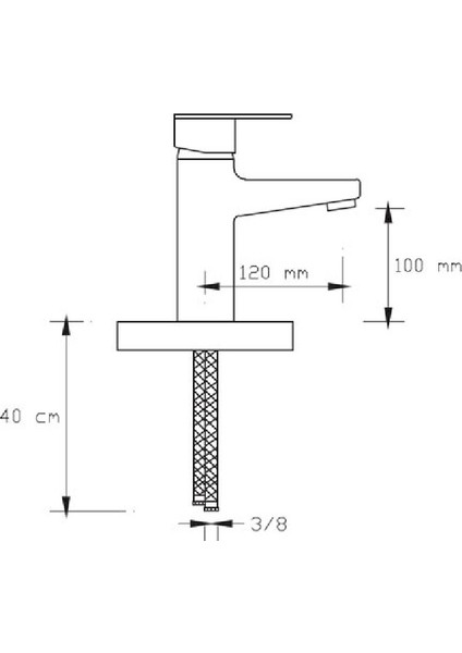 Vista White Lavabo Bataryası Mat Beyaz 1022VW