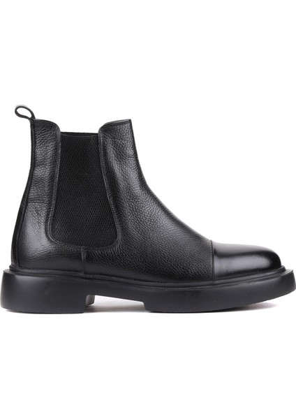 - Siyah Deri Erkek Chelsea Bot 250-080