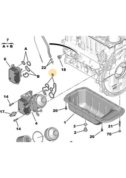 Crossland 1.5 Dizel Motor Yağ Soğutucu Contası Psa Marka 9814294180 fiyatları