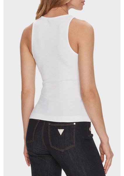 Sl Round Slim Fit Bisiklet Yaka Top W4RP43KAZH2G011 Kadın Top W4RP43KAZH2 G011
