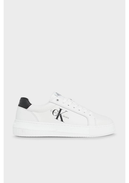 Calvin Klein Deri Logolu Sneaker Ayakkabı YW0YW008230LB Bayan Ayakkabı YW0YW00823 0lb