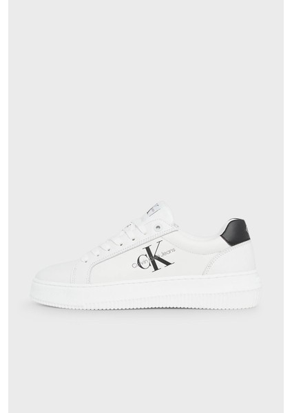 Calvin Klein Deri Logolu Sneaker Ayakkabı YW0YW008230LB Bayan Ayakkabı YW0YW00823 0lb