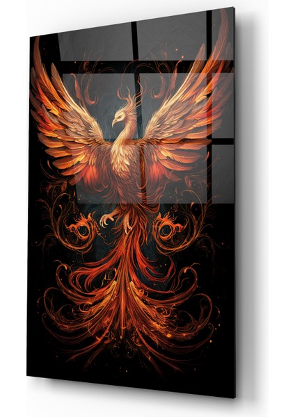 Anka Kuşu Cam Tablo 2 modelleri