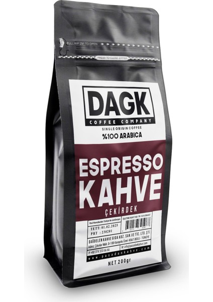 Espresso Çekirdek Kahve 200GR