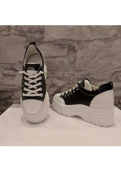 24Y361 Kadın Kalın Taban Gizli Ökçe Sneaker Ayakkabı Siyah fiyatları