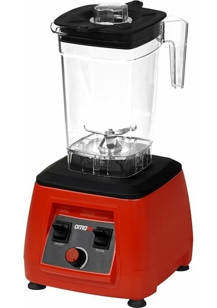 Bar Blender 2 Litre Manuel Sensörsüz Kapak Kırmızı