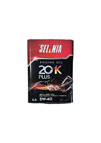 Selenıa Selenıa Motor Yagı 20K Plus 5W-40 2 Litre