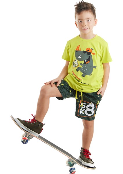 Kaykay Hipo Erkek Çocuk T-Shirt Şort Takım