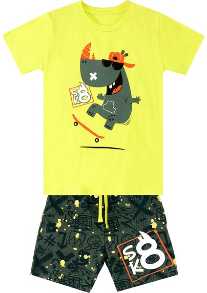 Kaykay Hipo Erkek Çocuk T-Shirt Şort Takım