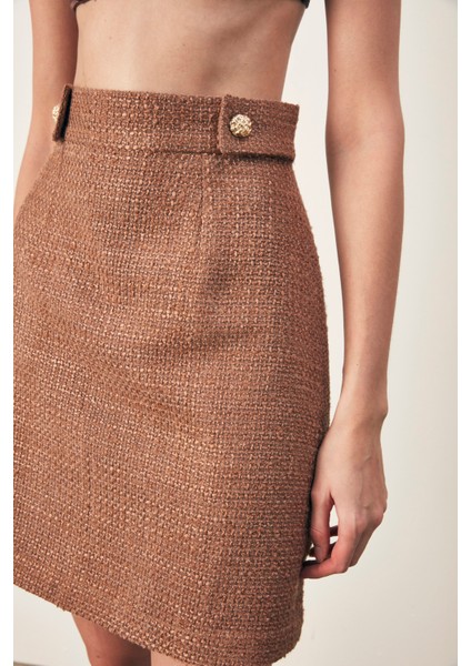 Mini Boy Tüvit Etek - Kahve fırsatları