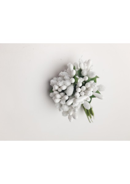 Beyaz Renk Cipso Yapay Çiçek 1 Paket 144 Adet Iri Damlalı