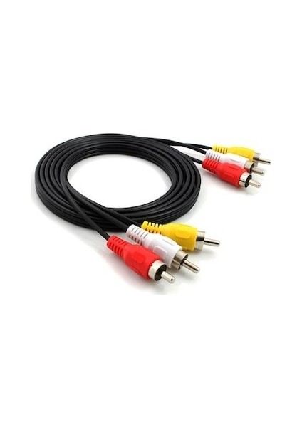 3 Rca + 3 Rca 1.5 Metre Tos Tos Standart Rca Kablo