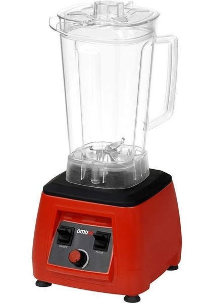 Bar Blender 3 Litre Manuel Şeffaf Kapak Sensörsüz Kırmızı