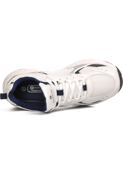 Songa 101 23144 Beyaz-Lacivert Memory Foam Spor Ayakkabı