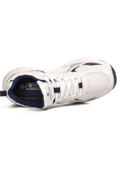 Songa 101 23144 Beyaz-Lacivert Memory Foam Spor Ayakkabı