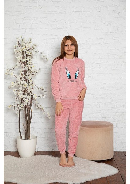 Civciv Desenli Anne Kız Çocuk Kombin Peluş Pijama Takımı (Anne Kız Ayrı Satılır.) indirimleri