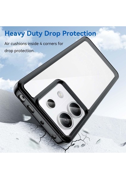 Xiaomi Redmi Note 13 Pro 5g Uyumlu Kılıf Kamera Korumalı Arkası Şeffaf Kenarları Renkli Kapak Parmak Izi Yapmaz fiyatları