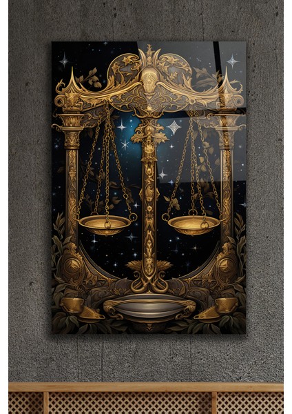Adalet Terazisi Cam Tablo