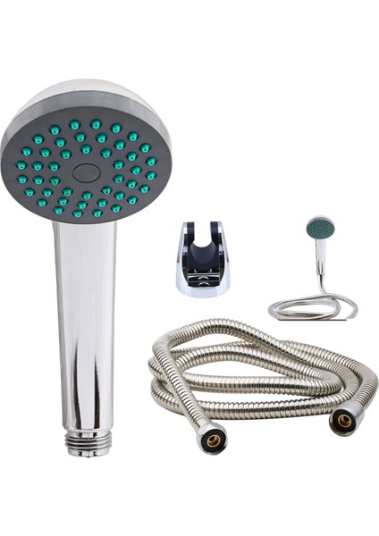 Duş Seti Fişkiye Banyo Duş Başlığı Set Fiskiyesi Telefonu Yuvarlak Klasik Başlık Metal Hortum