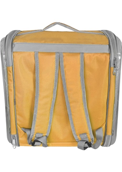 Çift Cam Kedi Köpek Taşıma Çantası 32X40X42 cm Hardal fiyatları