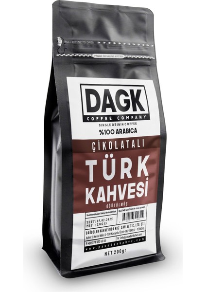 Çikolatalı Türk Kahvesi 200G Öğütülmüş