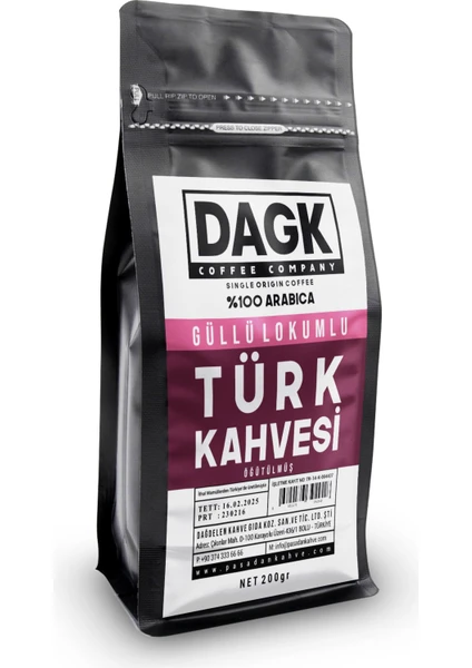 Güllü Lokumlu Türk Kahvesi 200G (Aromalı)