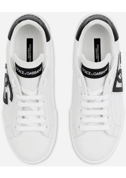 Calfskin Portofino Sneakers With Dg Logo fırsatları