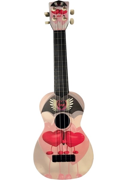 Soprano Ukulele Sevgi Desen Kapak