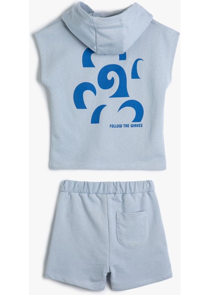 Takım 2'li Şort Kapşonlu Atlet Pamuklu fiyatları