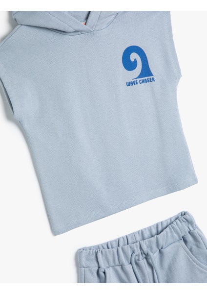 Takım 2'li Şort Kapşonlu Atlet Pamuklu modelleri